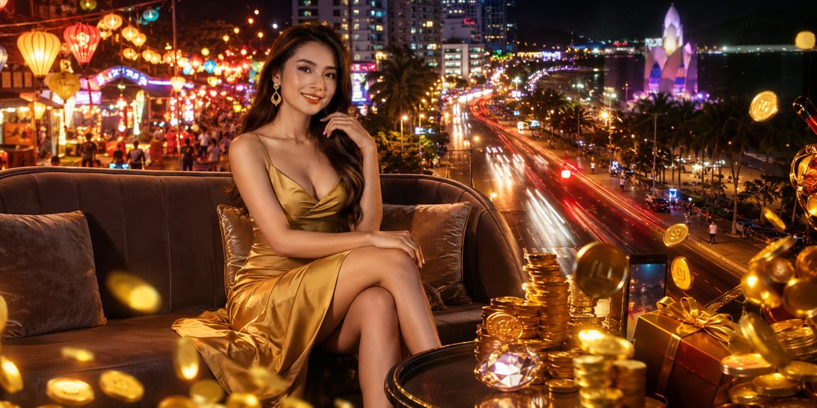 Cảnh chợ đêm khuyến mãi tại Nha Trang
